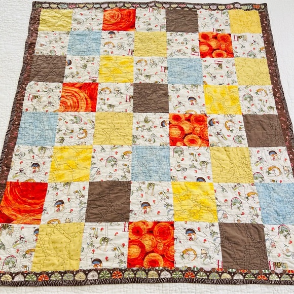 38”x42” Vintage Handmade Kids Patchwork Quilt. - Picture 2 of 7